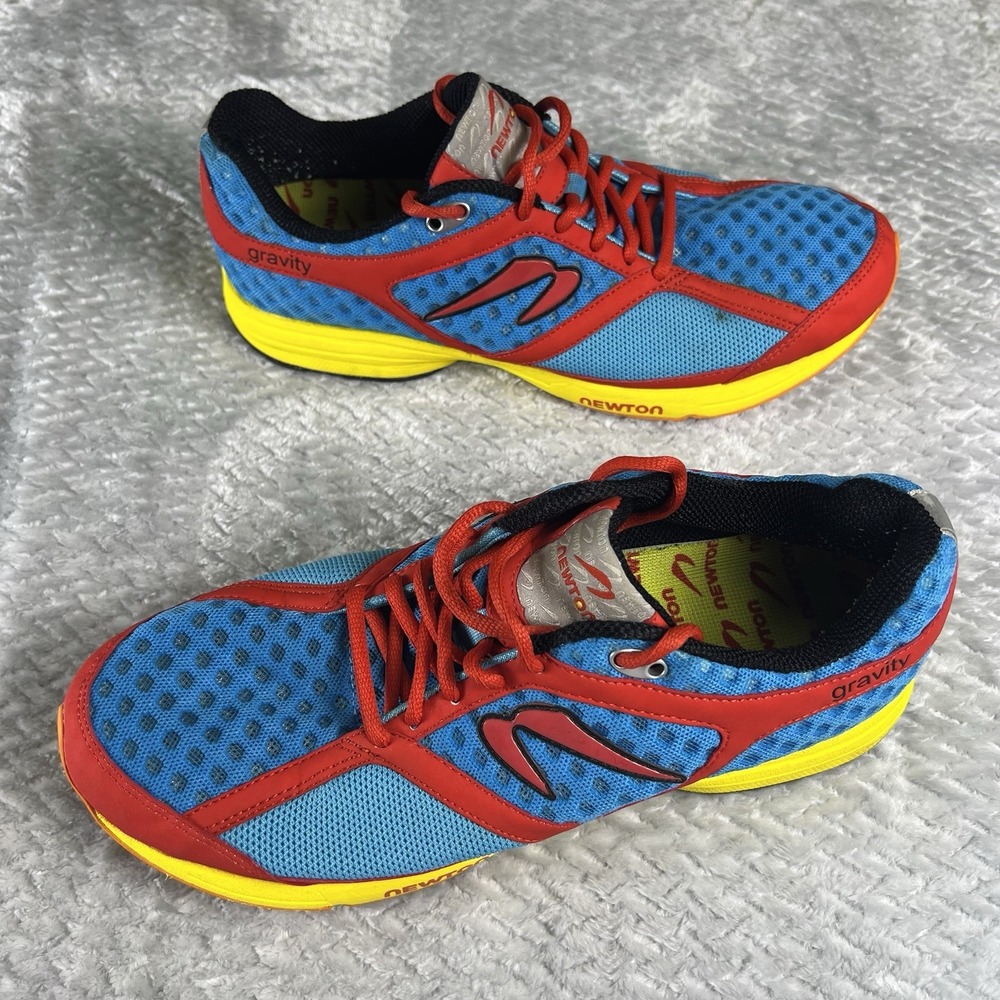 Newton Gravity 000113 Running Shoes Men's 10 Blue Red Yellow Trainer EU 43